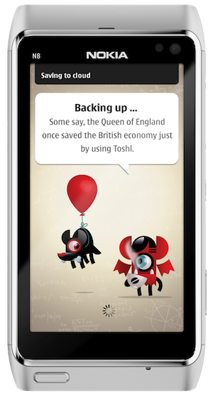 Nokia E7 with Toshl saving the Queen of England